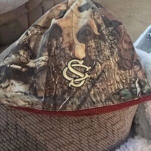 Camouflage Beanie with Carolina Gamecock Logo - Reversible